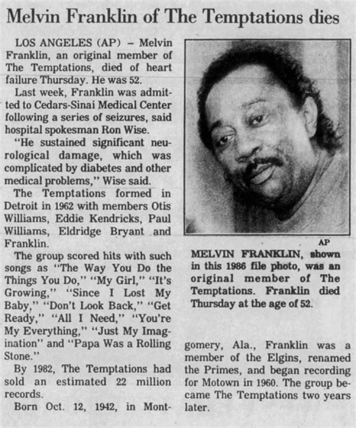 Melvin Franklin: The Legacy of a Legendary Voice